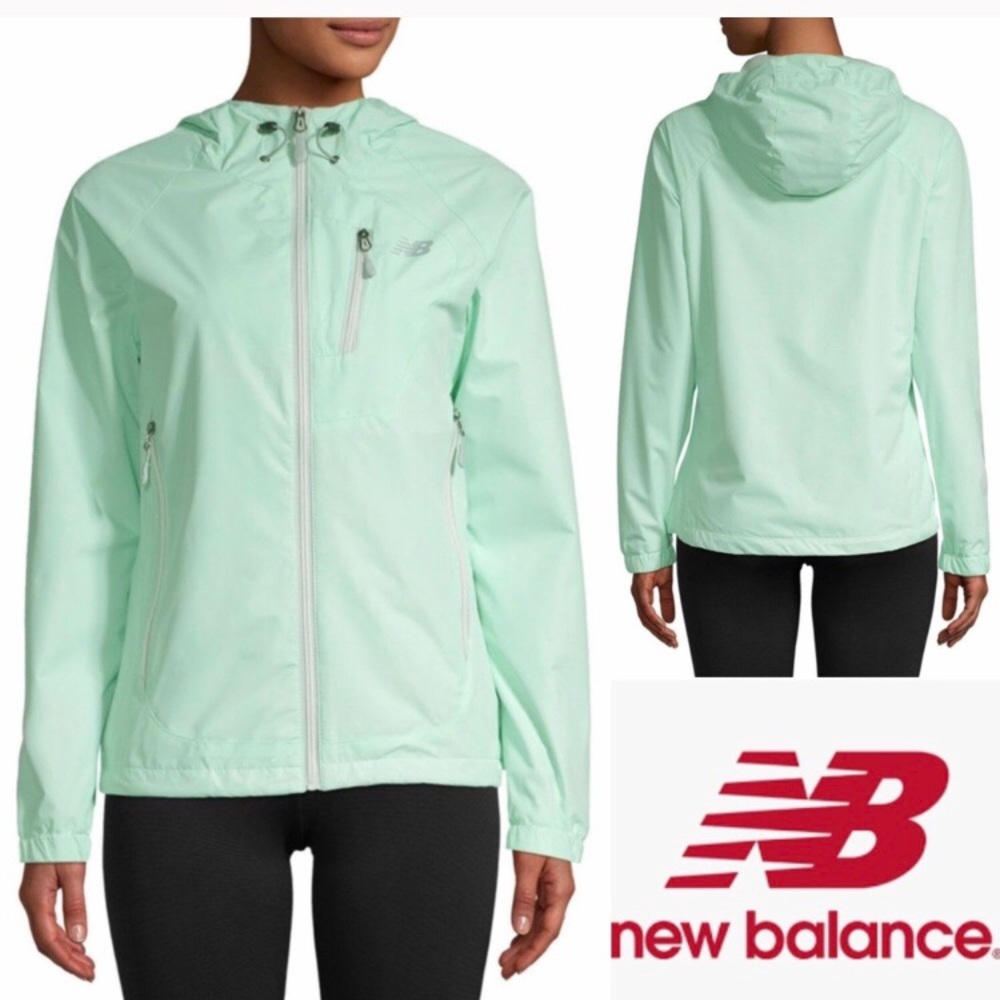 New Balance Mint Hooded Zippered Jacket